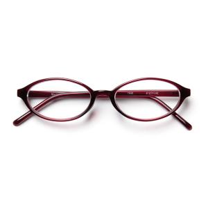 老眼鏡 リーディンググラス シンプル 軽い 女性用 RG-326 レッド オーバル