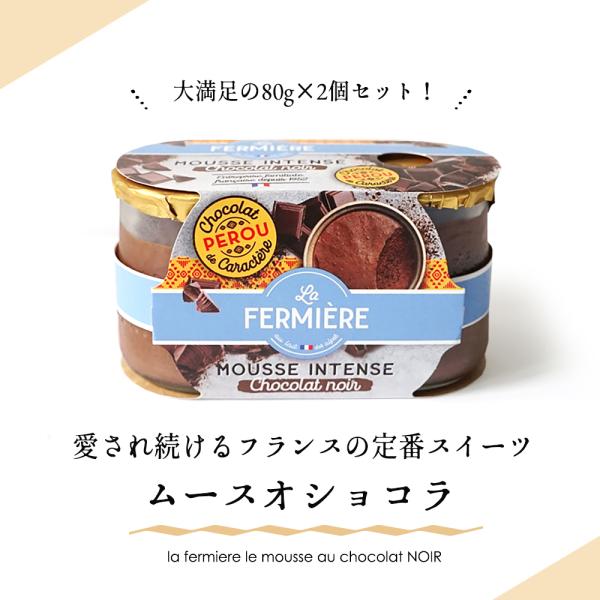 ムース オ ショコラ 【80g×2個 総重量 容器含め510g】 ラフェルミエール チョコレートムー...