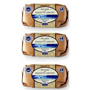 送料無料 トリベオーイズニー 無塩バター 250g 3個セット 発酵バター 高級バター 新鮮 AOP｜parisnodaidoko