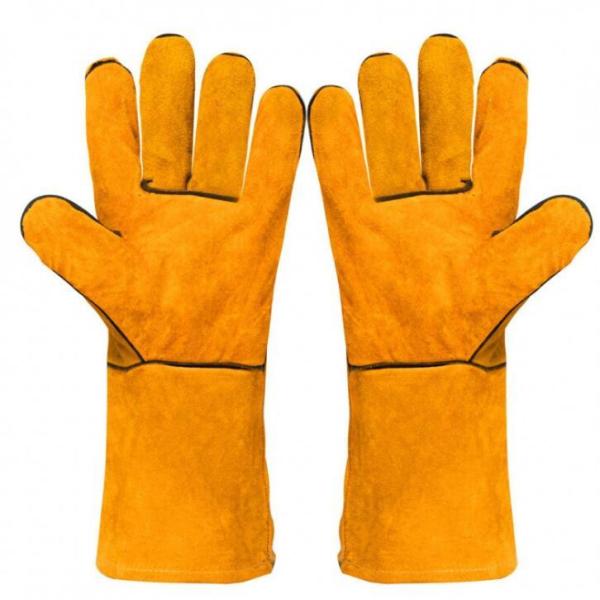 電気溶接用手袋 耐熱 手袋  耐熱グローブ  キャンプグローブ レザーグローブ 電気溶接防護手袋  ...