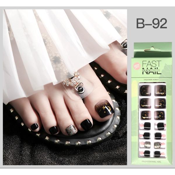 フット ネイルチップ 足用 24枚入 原宿 和風 夢幻 和装 素敵なネイルチップ デコネイルコレクシ...