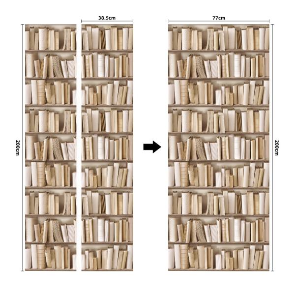 ウォールステッカー 本棚 bookshelf ドア 3D 壁紙 シール 貼ってはがせる 室内用 ドア...