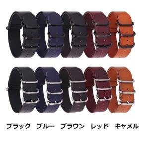 腕時計ベルト 本革製 牛革 ステンレス ストラ...の詳細画像1