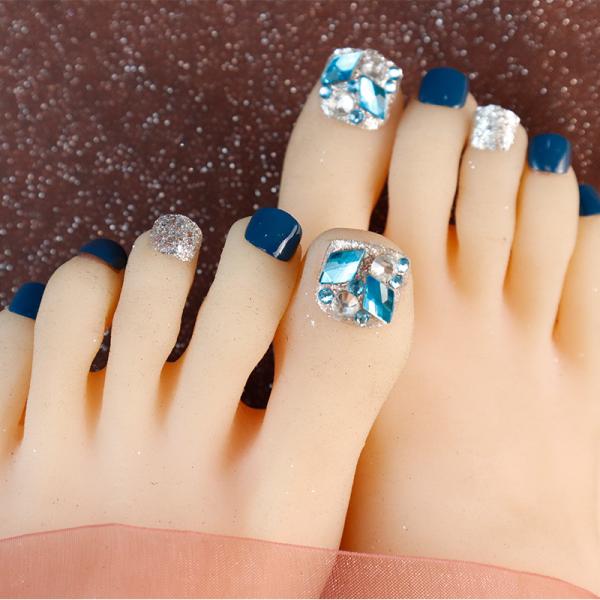 フット ネイルチップ 足用 24枚入 原宿 和風 夢幻 和装 素敵なネイルチップ デコネイルコレクシ...