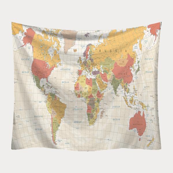 タペストリー  世界地図 壁掛け壁画 北欧風 多機能壁掛け ファブリック装飾用品 ウォールデコレーシ...