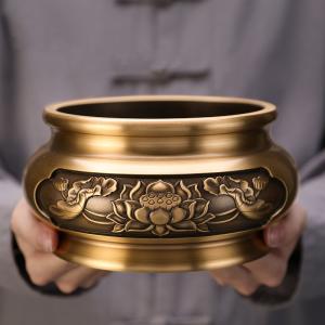 線香立て　真鍮製　香炉　(仏具、仏壇)5 香炉 真鍮製 磨き 4.5寸 仏壇用 線香立 仏具 : 仏だん館ヨネダ - 通販