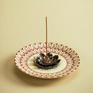香炉 お香ホルダー 蓮 陶器製 セラミック 仏...の詳細画像2
