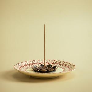 香炉 お香ホルダー 蓮 陶器製 セラミック 仏...の詳細画像3
