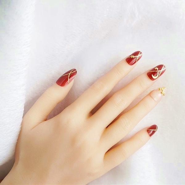 ネイルチップ つけ爪  24枚入和風 ネイルチップ 披露宴 パーティー 二次会 入学式 卒業式 入園...