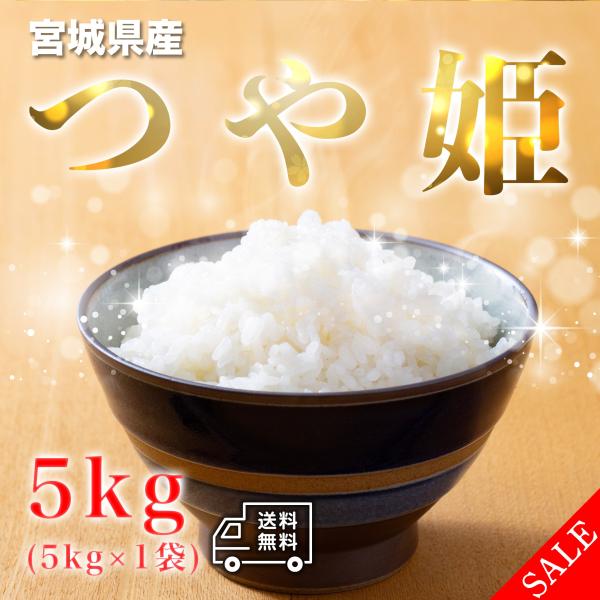 つや姫 5kg 5kg×1袋 令和5年産 宮城県産 おこめ 精米 単一原料米 ブランド米 5キロ 送...