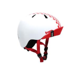 【日本正規品】bern バーン ヘルメット Nino LTD - Checker Red ニーノ キッズ 子供用 自転車 スノーボード  スケボー スケートボード BMX  バイザー｜parksider