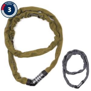 【日本正規品】 ABUS アブス 4804C/110 （限定カラー）コンボ チェーンロック 自転車 鍵 ダイヤル式 2年保証