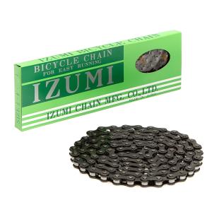 IZUMI イズミ 410 Chain - Black (1/8) 410チェーン 自転車 ブラック シングルスピード ピスト BMX｜ParkSIDER Y!Store