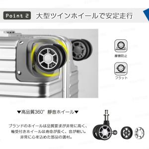 スーツケース 機内持ち込み 軽量 アルミフレー...の詳細画像3
