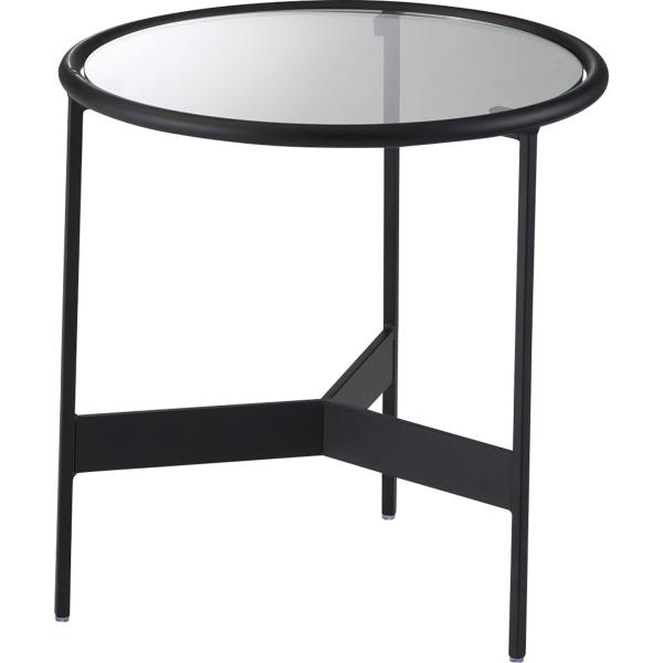 東谷 ラウンドガラステーブルS HIT-240 ブラック