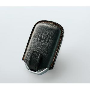 ホンダ（HONDA） 純正 キーカバー 本革製 ブラック×ブラウンステッチ