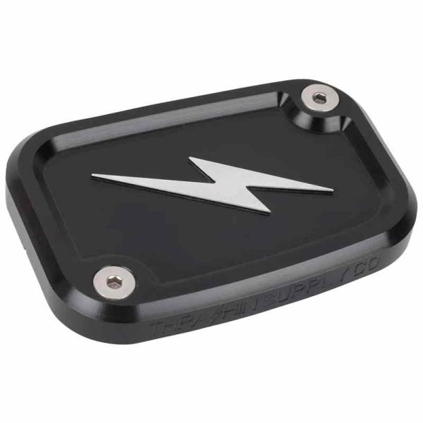 【並行輸入品】 マスターシリンダーカバー - ブレーキ - フロント - ブラック/2カット スラッ...