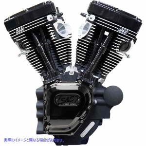 【並行輸入品】 エスアンドエス サイクル T143 ロングブロックエンジン - ブラック 310-0837A 09010253 S&S CYCLE ENGINE T143 07-16FL BK ED #DRAG