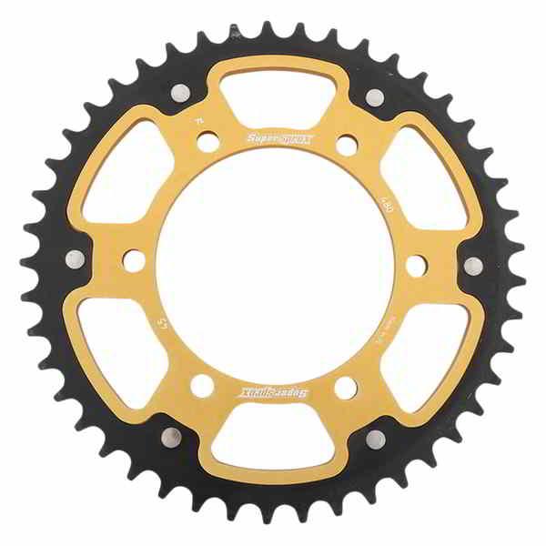 【並行輸入品】 スーパープロックス ステルス リアスプロケット - 45歯 - ゴールド - スズキ...