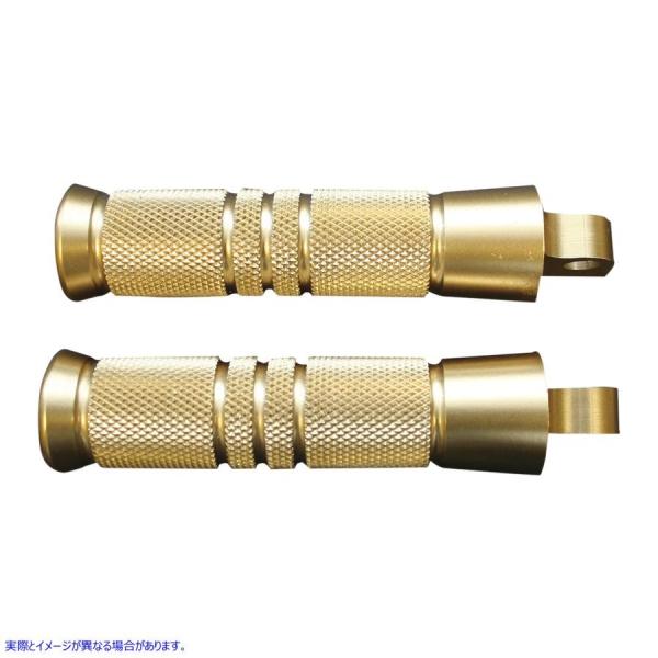 【並行輸入品】 真鍮製フットペグ - 溝付き アキュトロニクス ACCUTRONIX Brass F...
