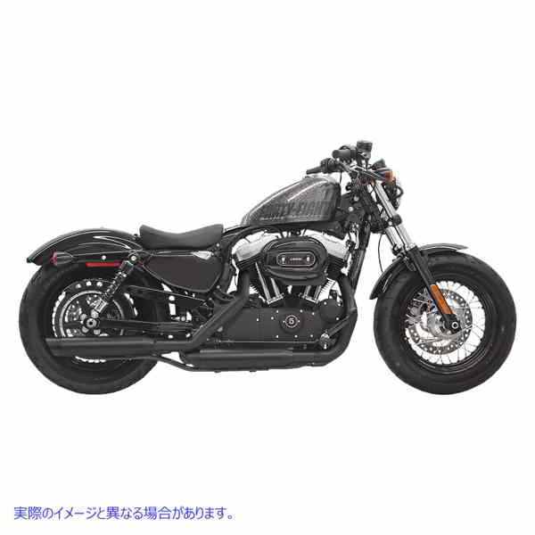 【並行輸入品】 マフラー - ブラック - スラッシュカット - スポーツスター バッサーニエキゾー...