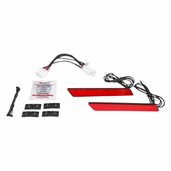 【並行輸入品】 サドルバッグラッチライト - 97-13 - レッド カスタムダイナミクス CUST...