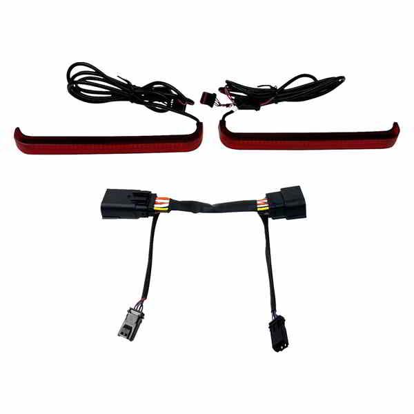 【並行輸入品】 LEDサドルバッグライト - ロープロファイル - レッド カスタムダイナミクス C...