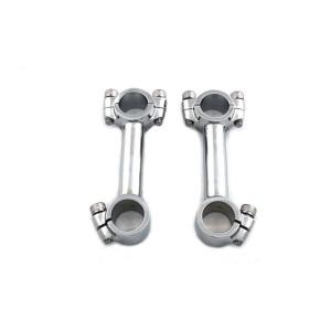 25-2124 4インチドッグボーンライザーセット クローム 取寄せ Vツイン 4 inch Dog Bone Riser Set Chrome (検索用／