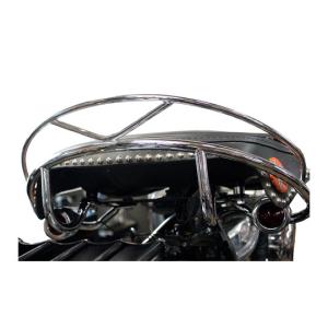 31-0507 Replica chrome handrail is for buddy seats and police solos.