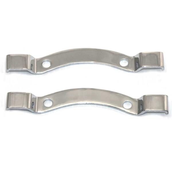 【互換品】 31-1987 シーシーバーパッド用クロームブラケットセット 取寄せ Vツイン Chro...