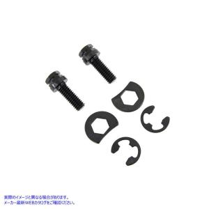 3308-6 エキゾーストパイプ固定ボルト取付キット 四三酸化鉄メッキ 取寄せ Vツイン Exhaust Pipe Locking Bolt Mounting Kit Bla｜parts-depot