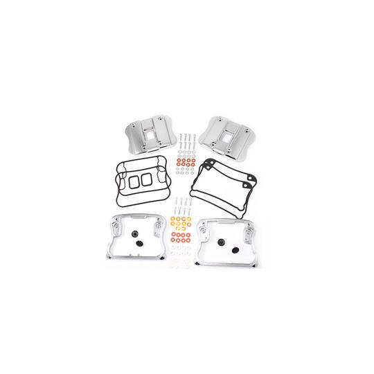 【互換品】 42-0789 トップロッカーボックスカバーとDリングキットクローム 取寄せ Vツイン ...