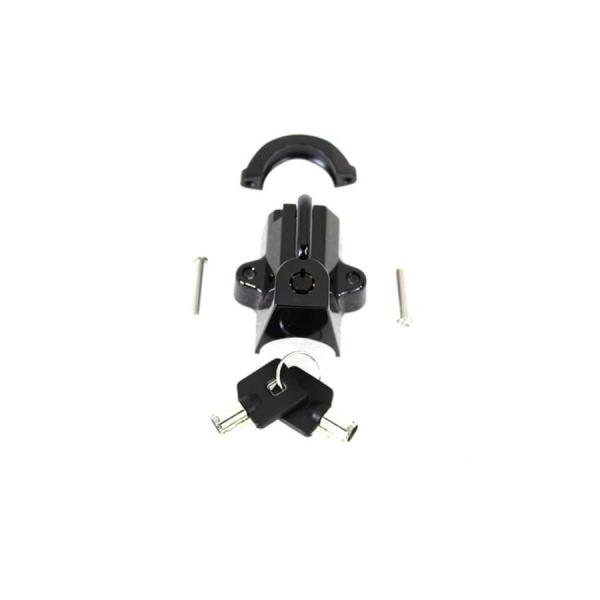 【互換品】 48-1466 パイプキー付きブラックヘルメットロック 取寄せ Vツイン Black H...