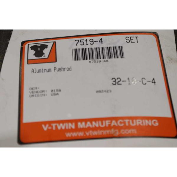 【並行輸入品】 7519-4 アルミプッシュロッド 取寄せ Vツイン Aluminum Pushro...