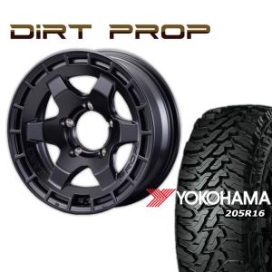 DIRT PROP マットブラック 16×6.0J/5H -5 ヨコハマ ジオランダー M/T G003 205R16 4本セット｜parts-farm2