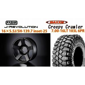 FARM J-REVOLUTION　マットブラック　16×5.5J/5H　-25　CREEPYCRAWLER