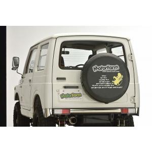 FARMジムニースペアタイヤカバー　JA11顔クリーム　転倒