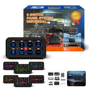 Auxbeam 8ギャング スイッチパネル BA80 自動調光機能付き LED タッチ