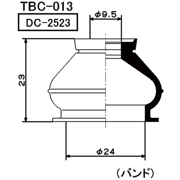 ミヤコ製　タイロッドエンドブーツ　エリオ（ＲＡ２１−ＲＤ５１）