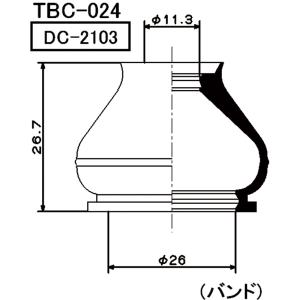 ミヤコ製　タイロッドエンドブーツ　ジムニー（ＪＡ１１−ＪＢ６４）