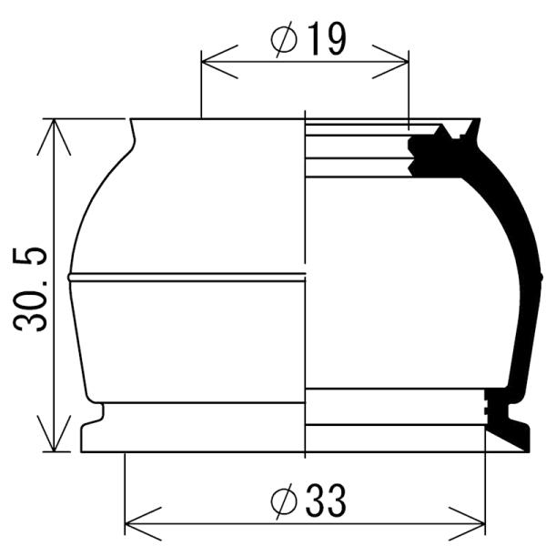 ミヤコ製　Ｆロアボールジョイントブーツ　クロスロード（ＲＴ１−４）　バンドタイプ