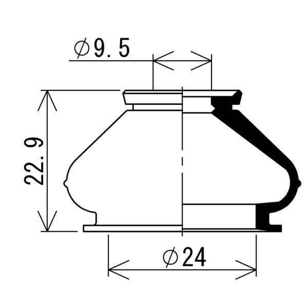 スタビリンクロッドブーツ　レクサスＮＸ２００Ｔ（ＡＧＺ１０−１５）