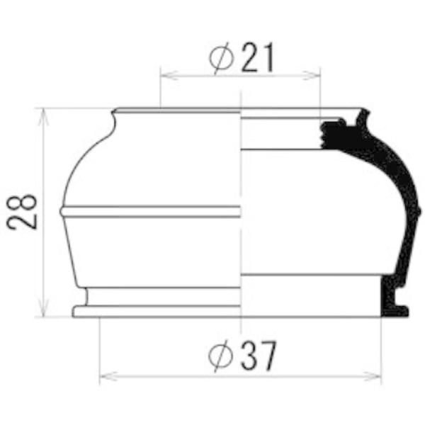 ミヤコ製　Ｆロアボールジョイントブーツ　エリシオン（ＲＲ１−６）