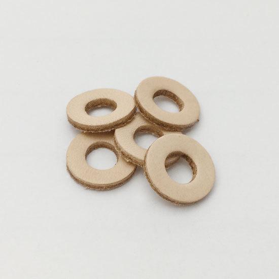 レザーワッシャーナチュラル5個入 / 外径17mm / 内径7.5mm
