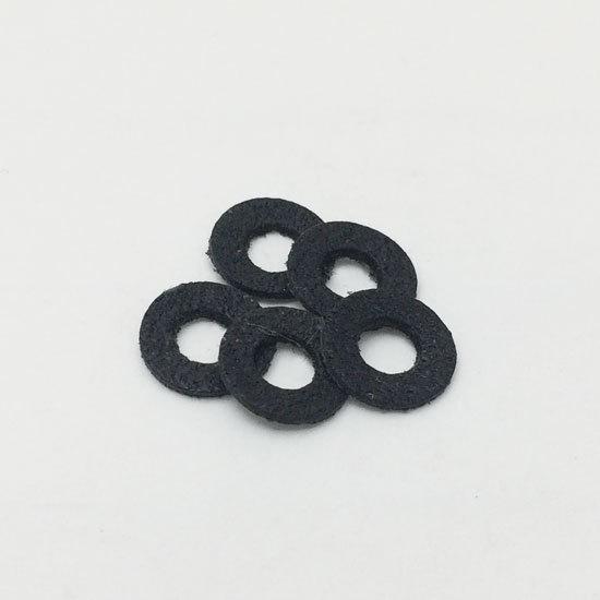 レザーワッシャーブラック5個入 / 外径10mm / 内径5mm
