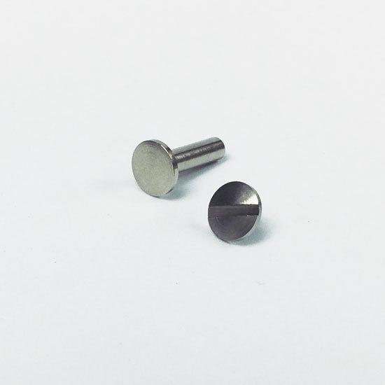 真鍮コンチョ用組ネジ ニッケル/ メス高さ16.5mm/頭径9mm