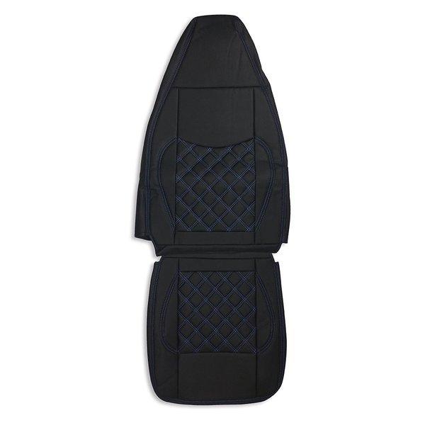 三菱ふそう ブルーテック キャンター H22/10~H28/3 シートカバー 艶無し 黒 運転席 ダ...