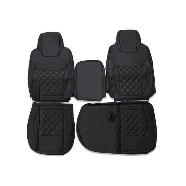 シートカバー いすゞ 07 エルフ 標準用 キルティング ダイヤキルト ブラックステッチ 運転席 助...