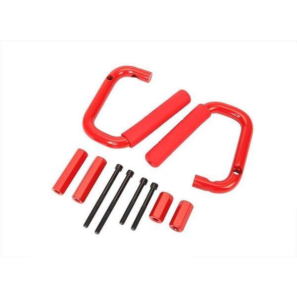 ジープ ラングラー JEEP WRANGLER グラブハンドル アシストグリップ フロント レッド ...