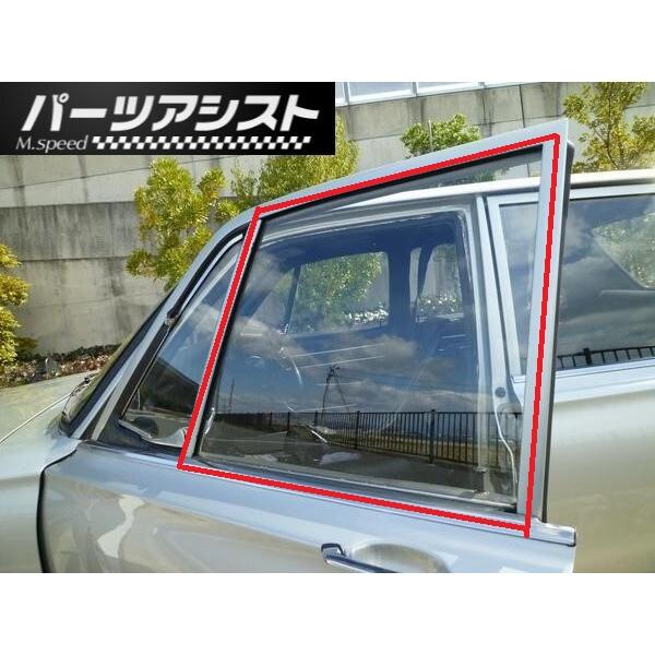 ハコスカ ４ドア フロント サイド ガラス  白ガラス 左側  助手席 GT-R仕様 GC10 PG...